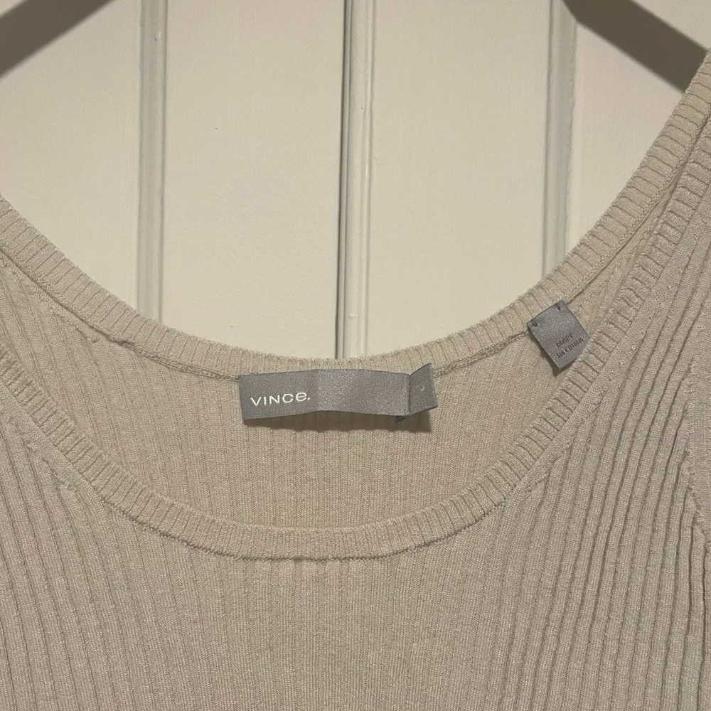 Vince Wool Blend Ribbed Tank - Picture 2 of 4